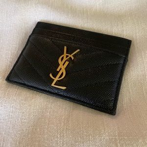 Stunningly Classic YSL Grain de Poudre Card Case